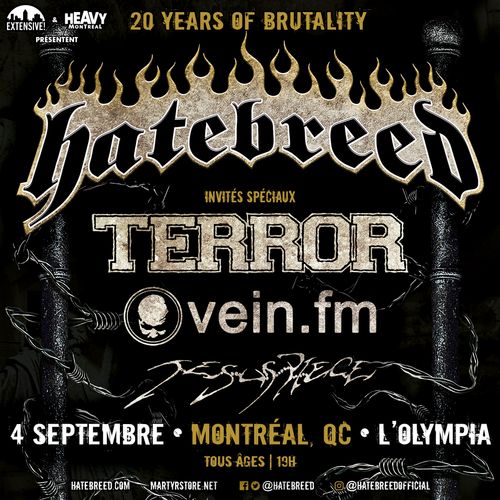 Hatebreed + Terror + Vein.FM + Jesus Piece