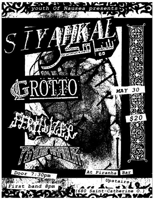 Toronto Punk Invasion with Siyahkal, Grotto, Fertilizer and Psychic Armour