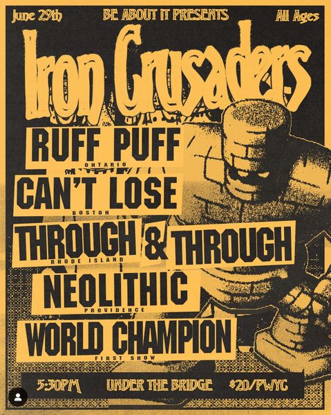 IRON CRUSADERS, RUFF PUFF, CAN'T LOSE, THROUGH & THROUGH, NEOLITHIC, WORLD CHAMPION