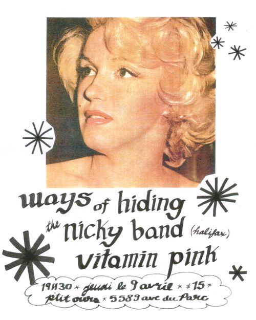 ways of hiding, nicky band (hfx), vitamin pink @ the tiny bear ʕ´•ᴥ•`ʔ