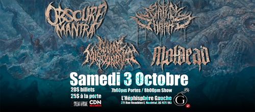 OBSCURE MANTRA + EATEN BY SHARKS + GAME MISCONDVCT + MOLDEAD @ L'HÉMISPHÈRE GAUCHE