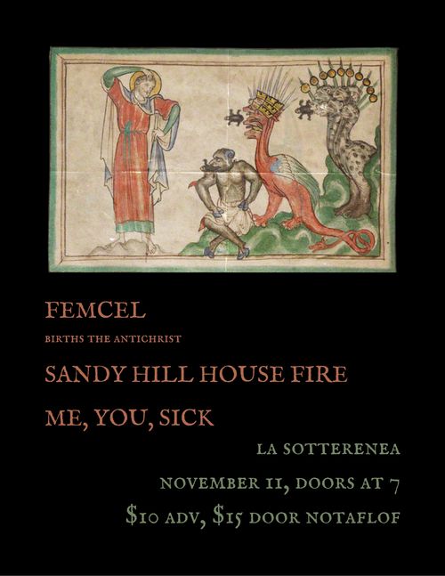FEMCEL/Sandy Hillhouse Fire/Me, You, Sick.