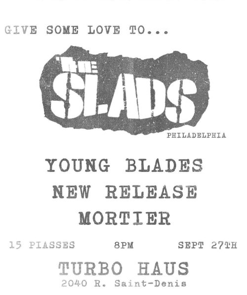 THE SLADS - YOUNG BLADES - NEW RELEASE - MORTIER