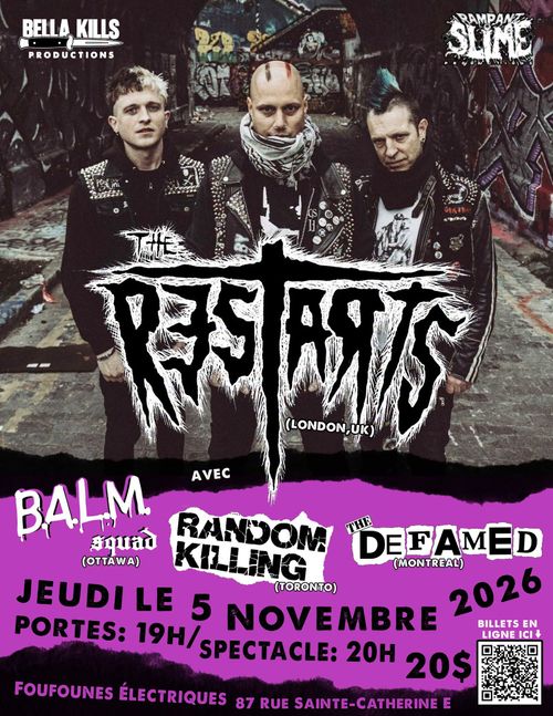 The Restarts + Balm Squad + Random Killing + The Defamed