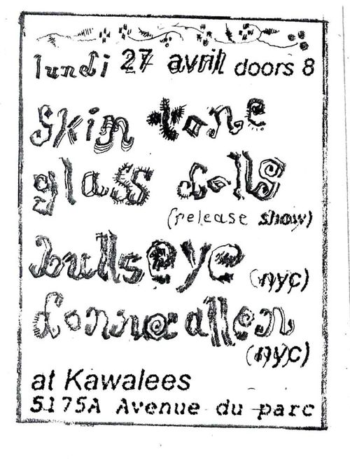 27 APRIL 2026 - Bullseye (NYC) / Donna Allen (NYC) / skin tone / Glass Dolls [release party!]