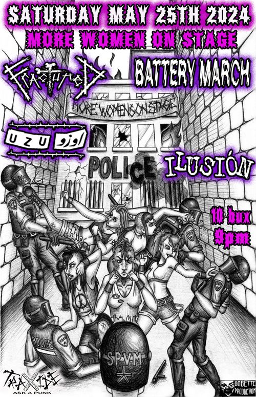 ****More women on stage**** Crust punk show 