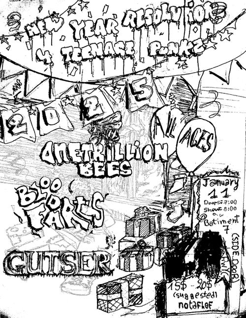 NEW YEAR RESOLUTION FOR TEENAGE PUNKZ w/ Gutser, One Trillion Bees and Blood Farts