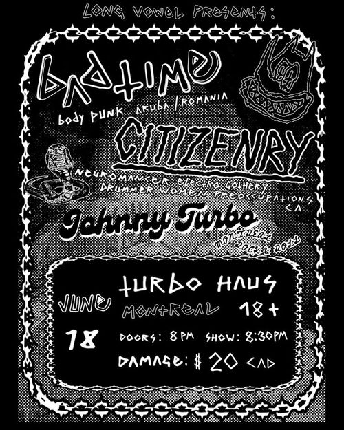 badtime + citizenry + johnny turbo