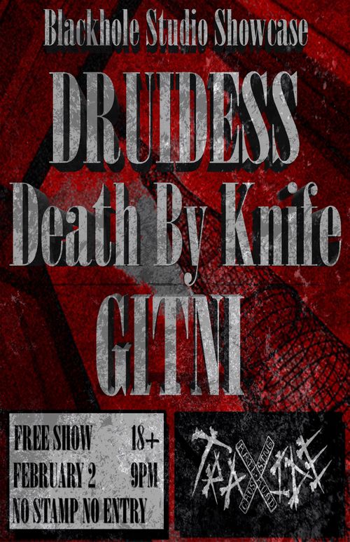 FREE SHOW @ TRAXIDE | DEATH BY KNIFE , DRUIDESS , GITNI