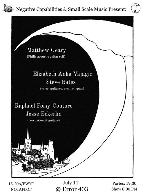 Steve Bates + Elizabeth Anka Vajagic / Matthew Geary / Raphael Foisy-Couture + Jesse Eckerlin