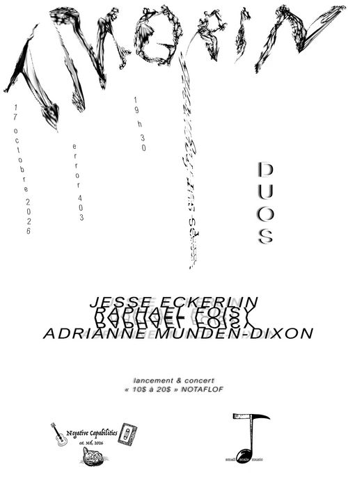 Thierry Morin (QC), Adrianne Munden-Dixon x Raphaël Foisy, and Jesse Eckerlin x Raphaël Foisy 