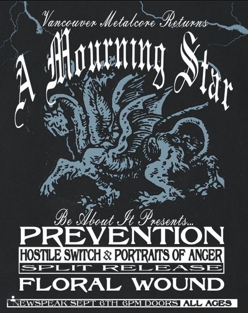A Mourning Star + Prevention + Hostile Switch + Portraits of Anger + Floral Wound @ Newspeak
