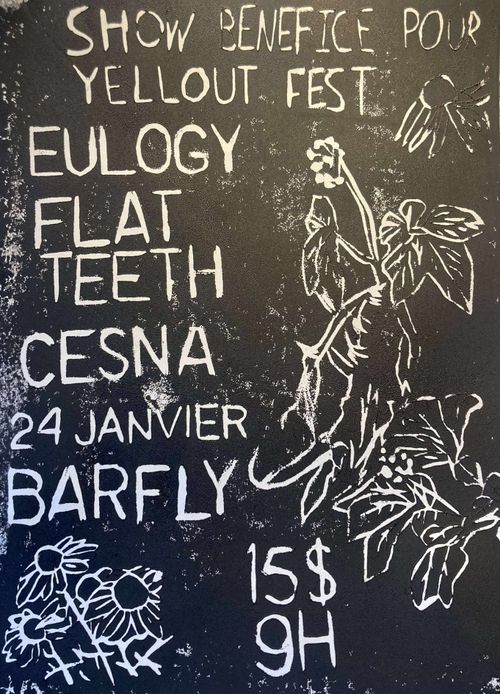 Eulogy ○ Flat teeth ○ Cesna : Yell out fest Benefit show