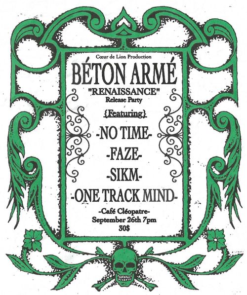 Béton Armé, No Time, Faze, Sikm, One Track Mind