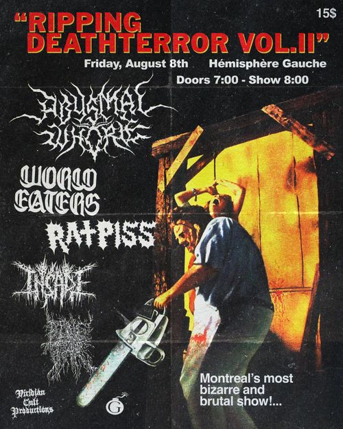 RIPPING DEATHTERROR Vol. II @ L'Hemisphere Gauche - August 8th, 2025