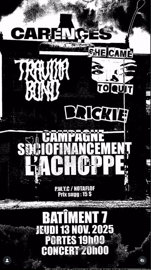 Bénéfice pour L'Achoppe