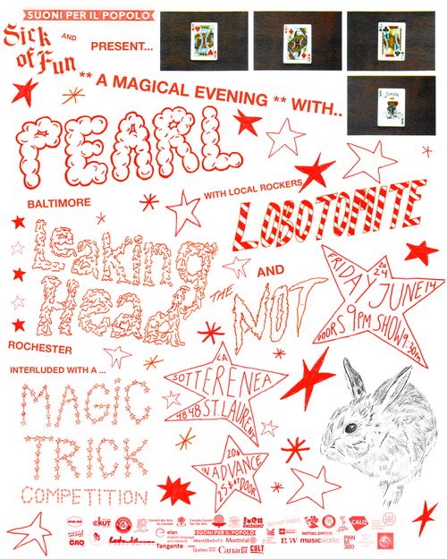 SUONI X SICK OF FUN :  PEARL (baltimore), LEAKING HEAD (rochester), THE NOT + LOBOTOMITE