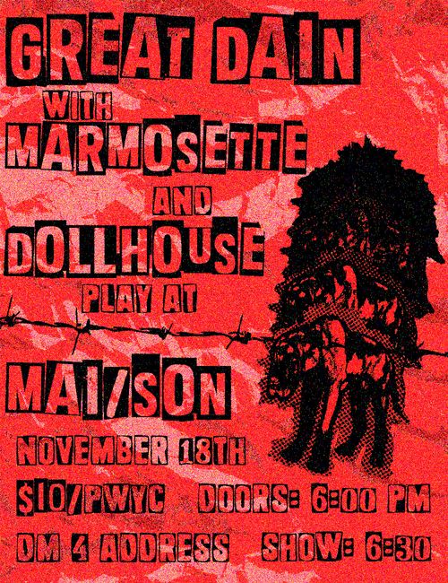 DOLLHOUSE, GREAT DAIN AND MARMOSETTE