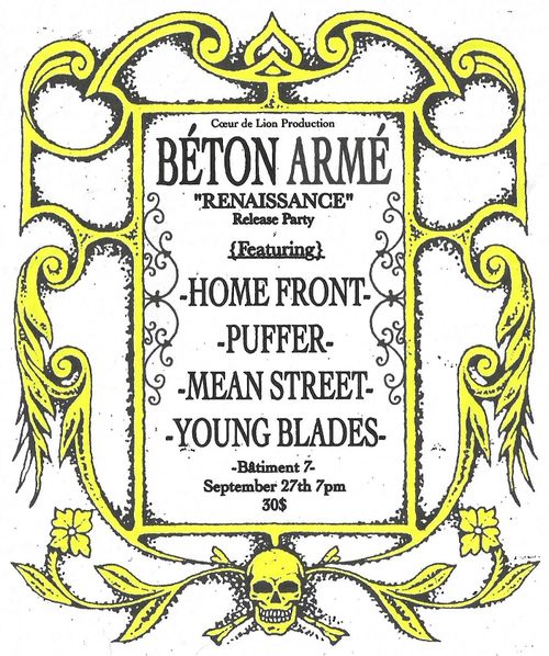 Béton Armé, Home Front, Puffer, Mean Street, Young Blades