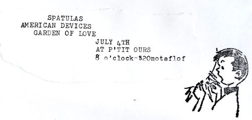 Cell Lunch presents: The Spatulas / American Devices / Garden of Love