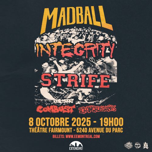 Madball + Strife + Integrity + Combust + Iron Crusaders | Théâtre Fairmount 